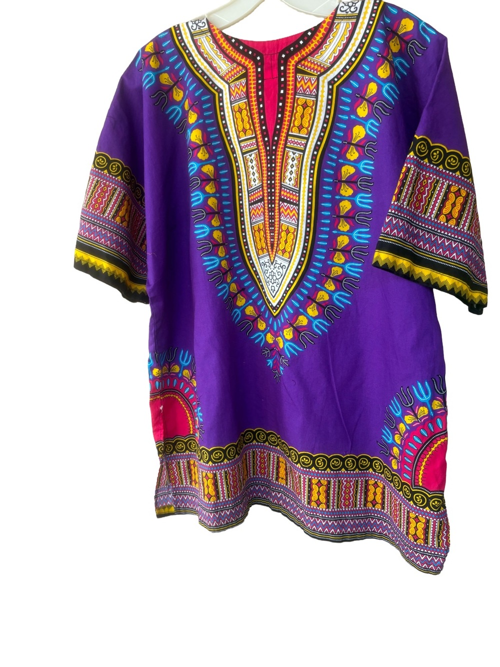 Purple African Dashiki Shirt Size